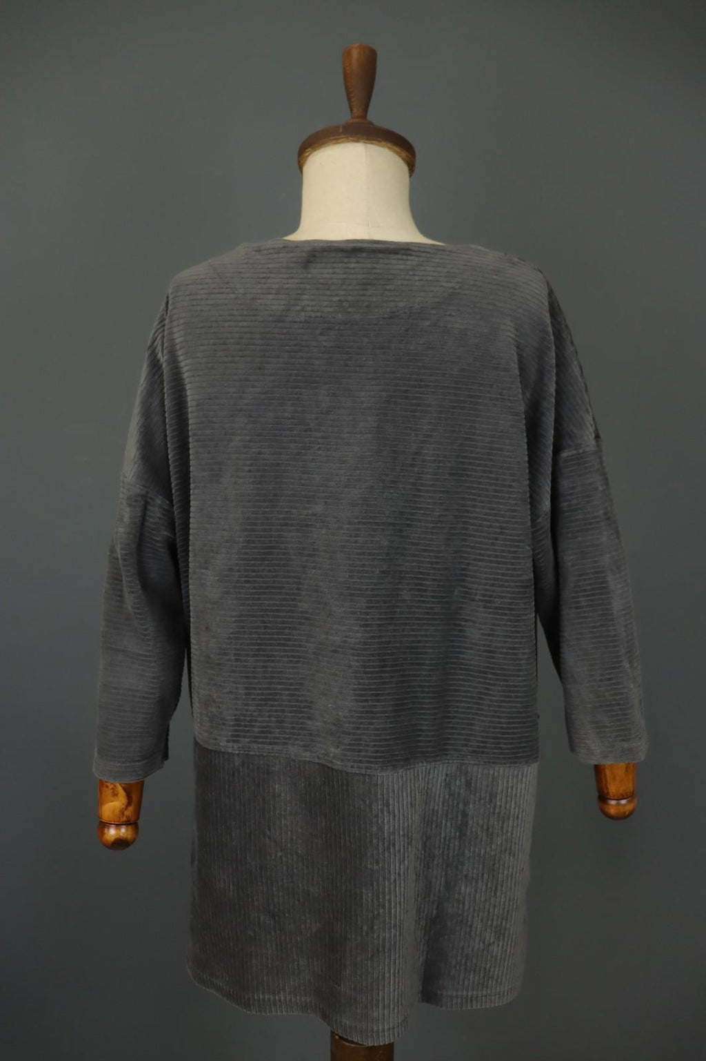GUDRUN SJODEN Gray Cotton Long Sleeve Crew Neck Pullover Sweater – Size M