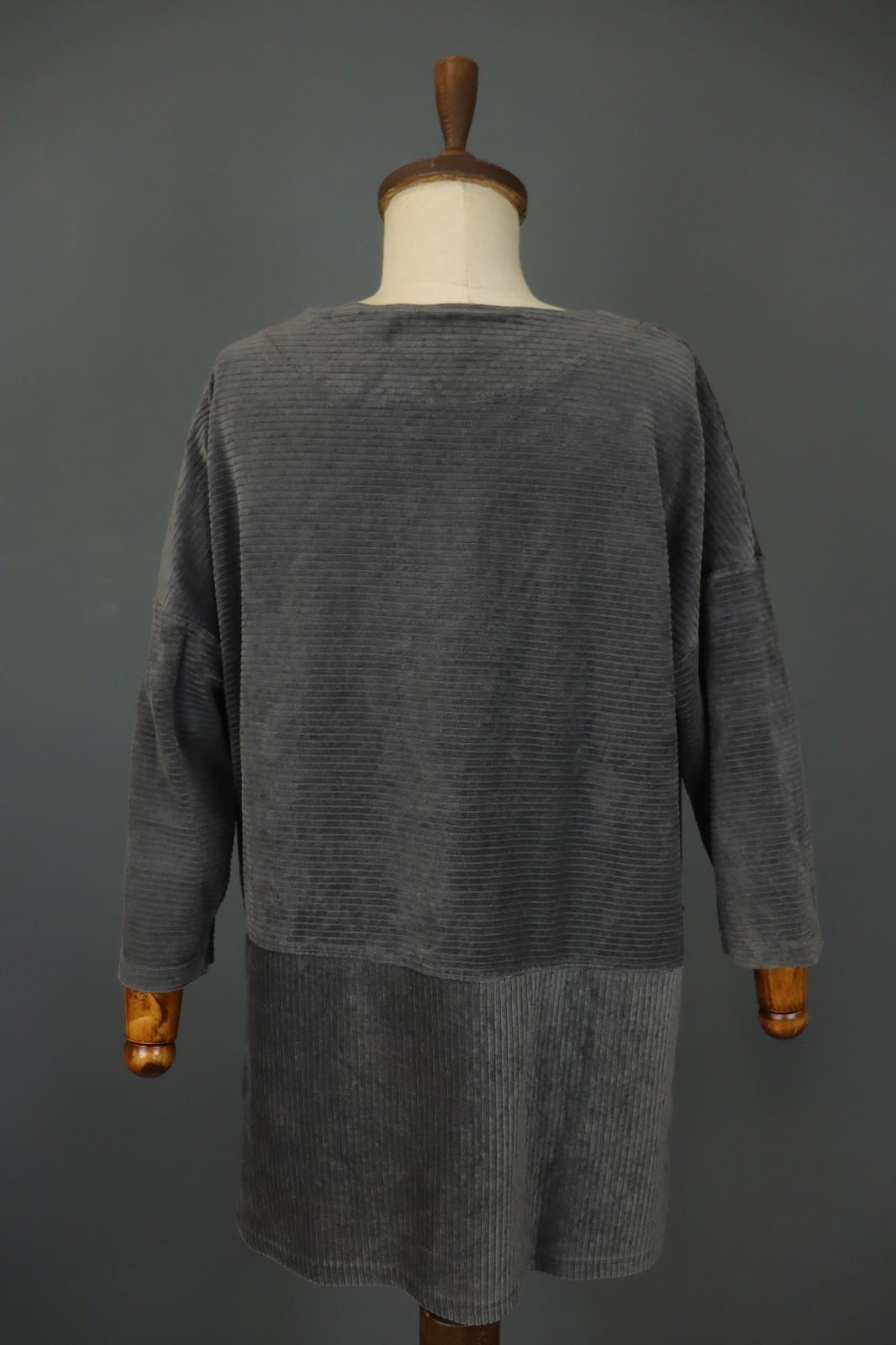 GUDRUN SJODEN Gray Cotton Long Sleeve Crew Neck Pullover Sweater – Size M