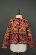 OLEANA Multi 100% Wool Floral Knitted Long Sleeve Button Front Cardigan – Size M