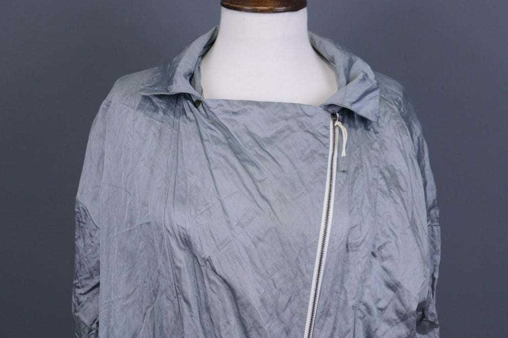 ANNETTE GORTZ Gray Collared Long Sleeve Full Zip Windbreaker Rain Coat – Size 42