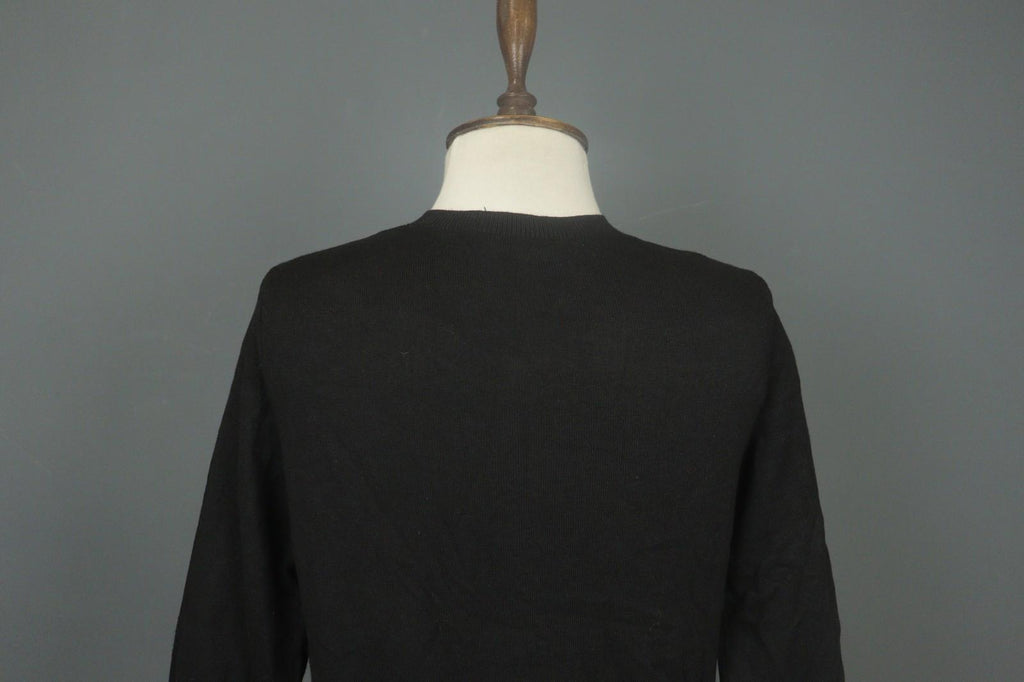 COACH Black Viscose Blend Raglan Sleeve Button Front Cardigan Sweater – Size S