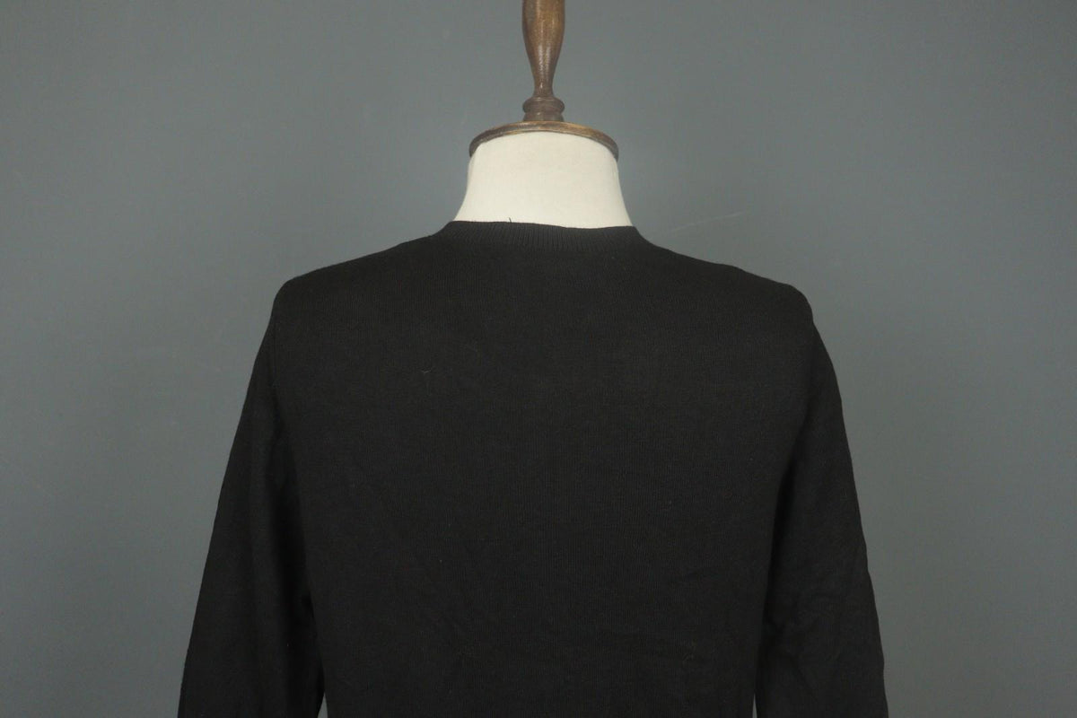 COACH Black Viscose Blend Raglan Sleeve Button Front Cardigan Sweater – Size S