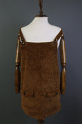 SEZANE Brown Sleeveless Pockets Corduroy Dungaree Dress – Size 38