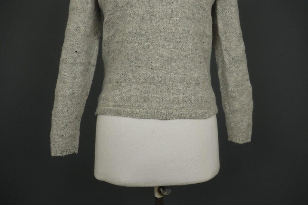 GUDRUN SJODEN Gray Crew Neck Raglan Sleeve Button Front Cardigan Sweater – Size S