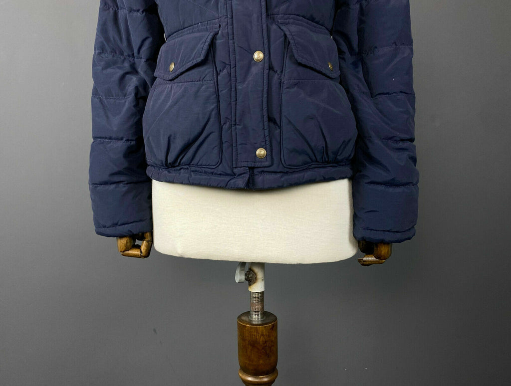 Vintage Polo Jeans Co Ralph Lauren Blue Faux Fur Feather Down Jacket – Size S