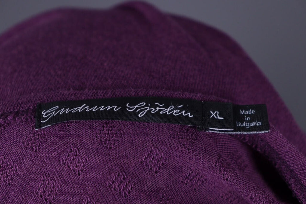 Gudrun Sjoden Purple Long Sleeve Top Shirt Pullover – Size XL