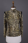 BLUMARINE Multicolor Animals Printed Knit Turtle Neck Sweater – Size I 42 / D 36