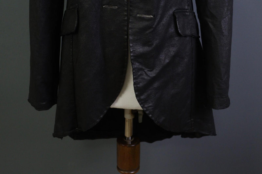 RUNDHOLZ Black Long Sleeve Pockets Ladies Military-Inspired Long Jacket