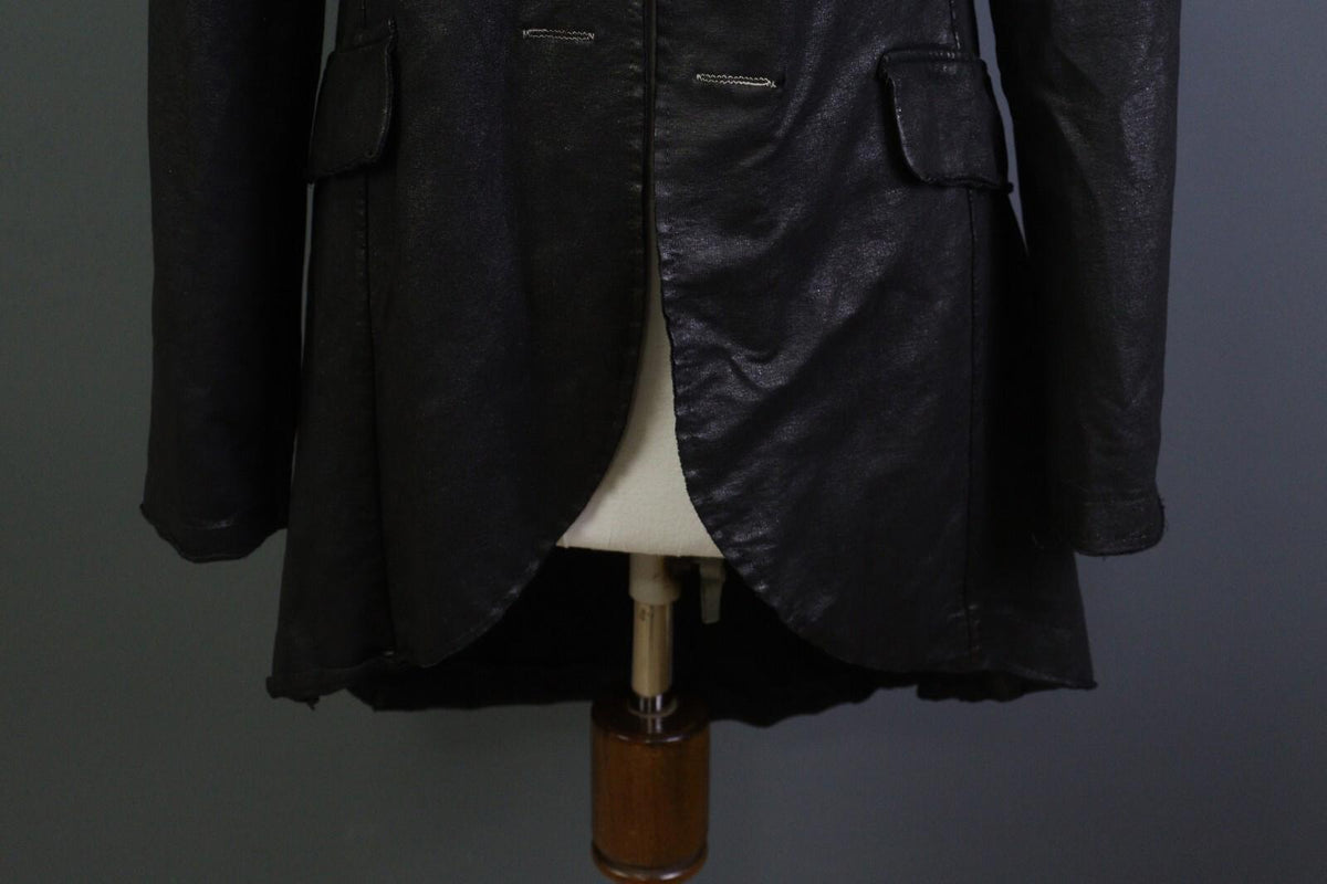 RUNDHOLZ Black Long Sleeve Pockets Ladies Military-Inspired Long Jacket