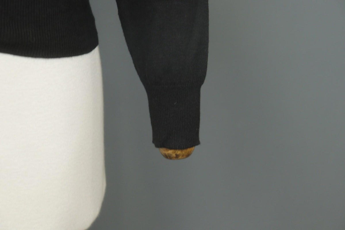 COACH Black Viscose Blend Raglan Sleeve Button Front Cardigan Sweater – Size 2XS