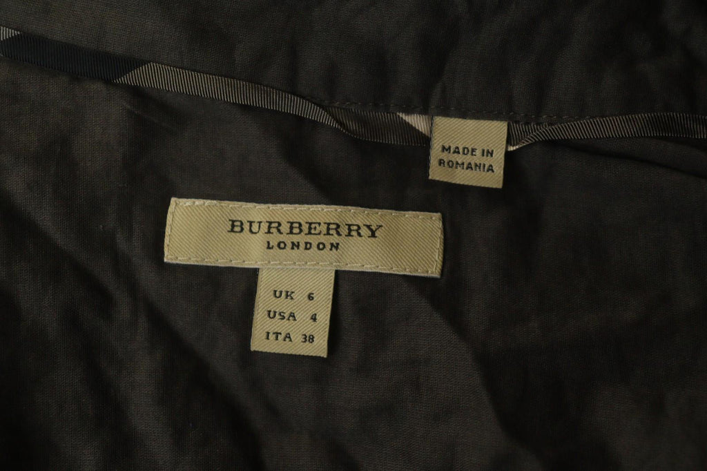 BURBERRY LONDON Brown Slim Fit Short Sleeve Collared Button-Up Shirt Top – Size 38