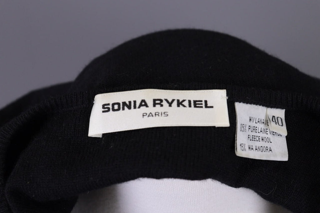 Sonia by Sonia Rykiel Black Wool Angora Knit Sweater 40 / M