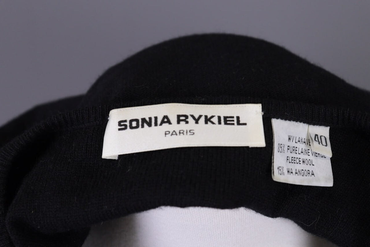 Sonia by Sonia Rykiel Black Wool Angora Knit Sweater 40 / M