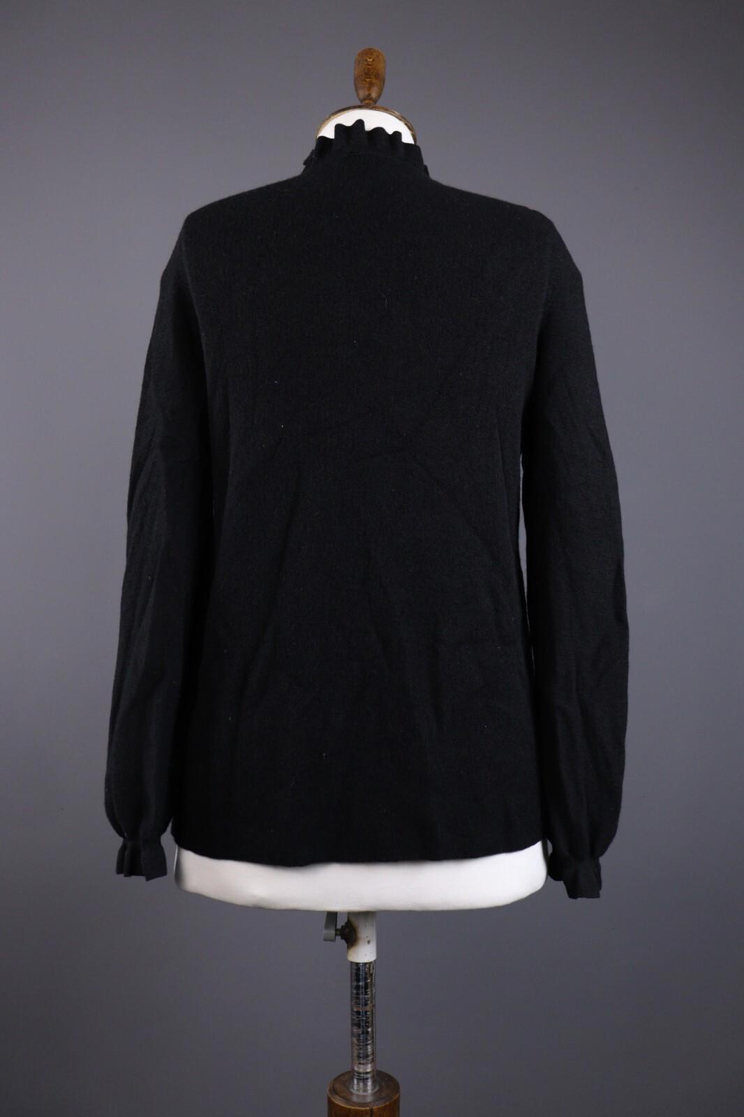 COS Black Wool Designer Long Sleeve Sweater – Size S