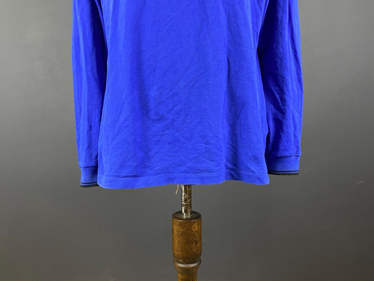 Hackett Aston Martin Racing Blue Long Sleeve #5 Polo Shirt – Size L