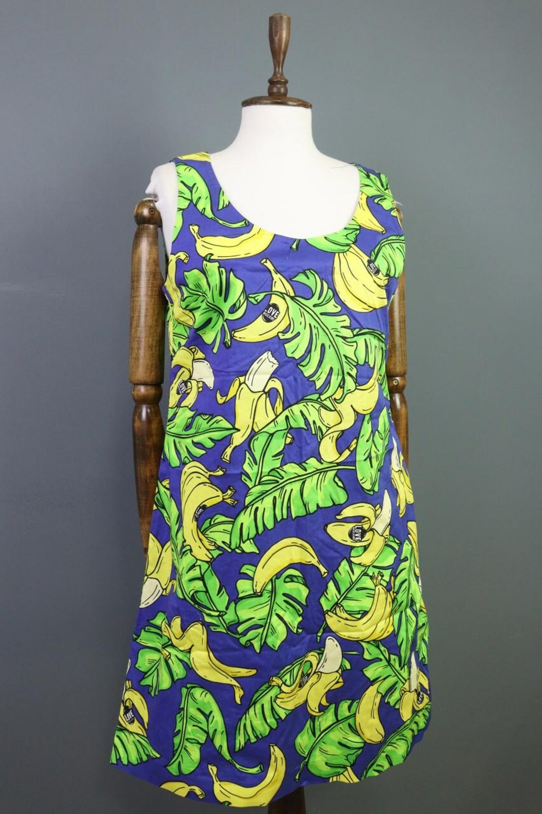 LOVE MOSCHINO Multicolor Fruits Sleeveless A-Line Short Dress – Size US 10 / I 46