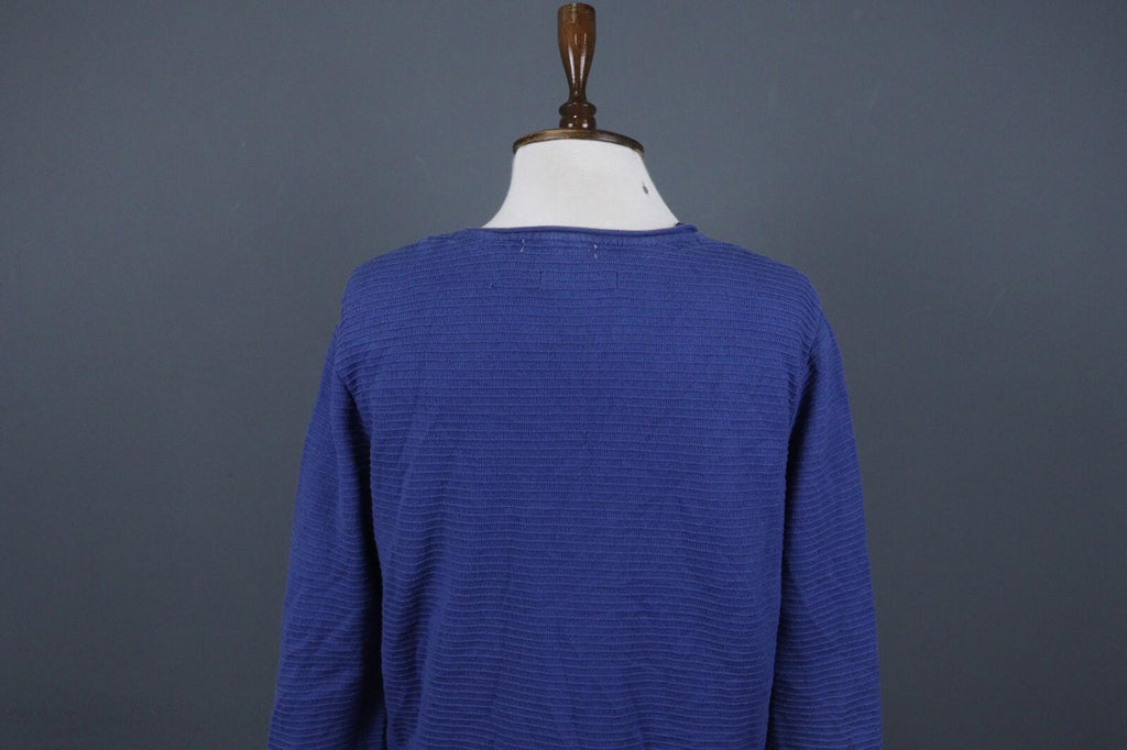 GUDRUN SJODEN Blue Striped Long Sleeve Top Blouse – Size M