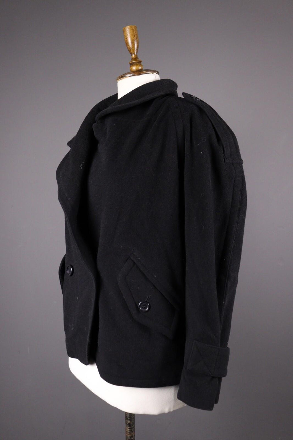 MONDI Black Wool Double Breasted Coat Jacket – Size 36