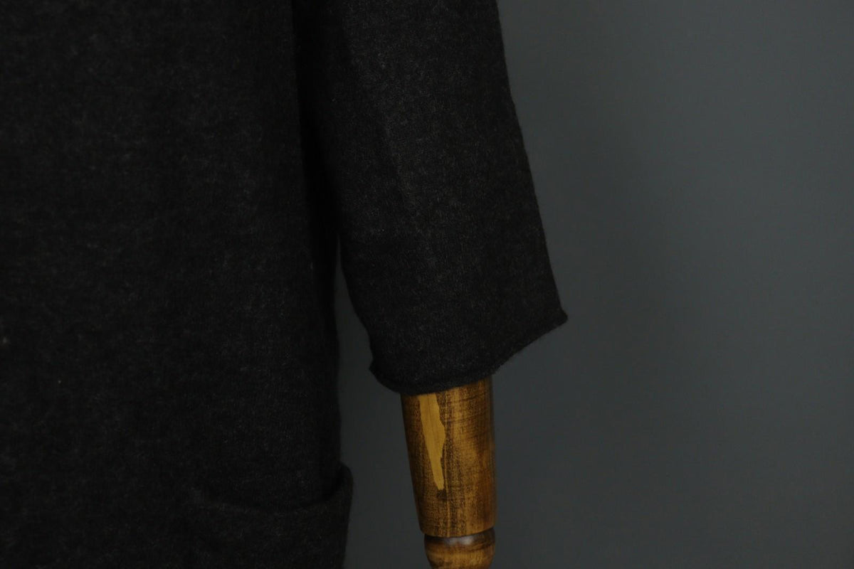 GUDRUN SJODEN Black 100%Wool Knitted Round Neck Long Sleeve Sweater Dress – Size L
