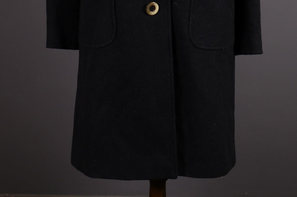 WEEKEND MAX MARA Black Multipocket Wool Tweed Coat – Size I 44 / GB 12 / USA 10