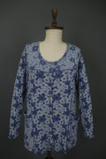 GUDRUN SJODEN Multi Floral Long Sleeve Round Neck Button Front Cardigan – Size M