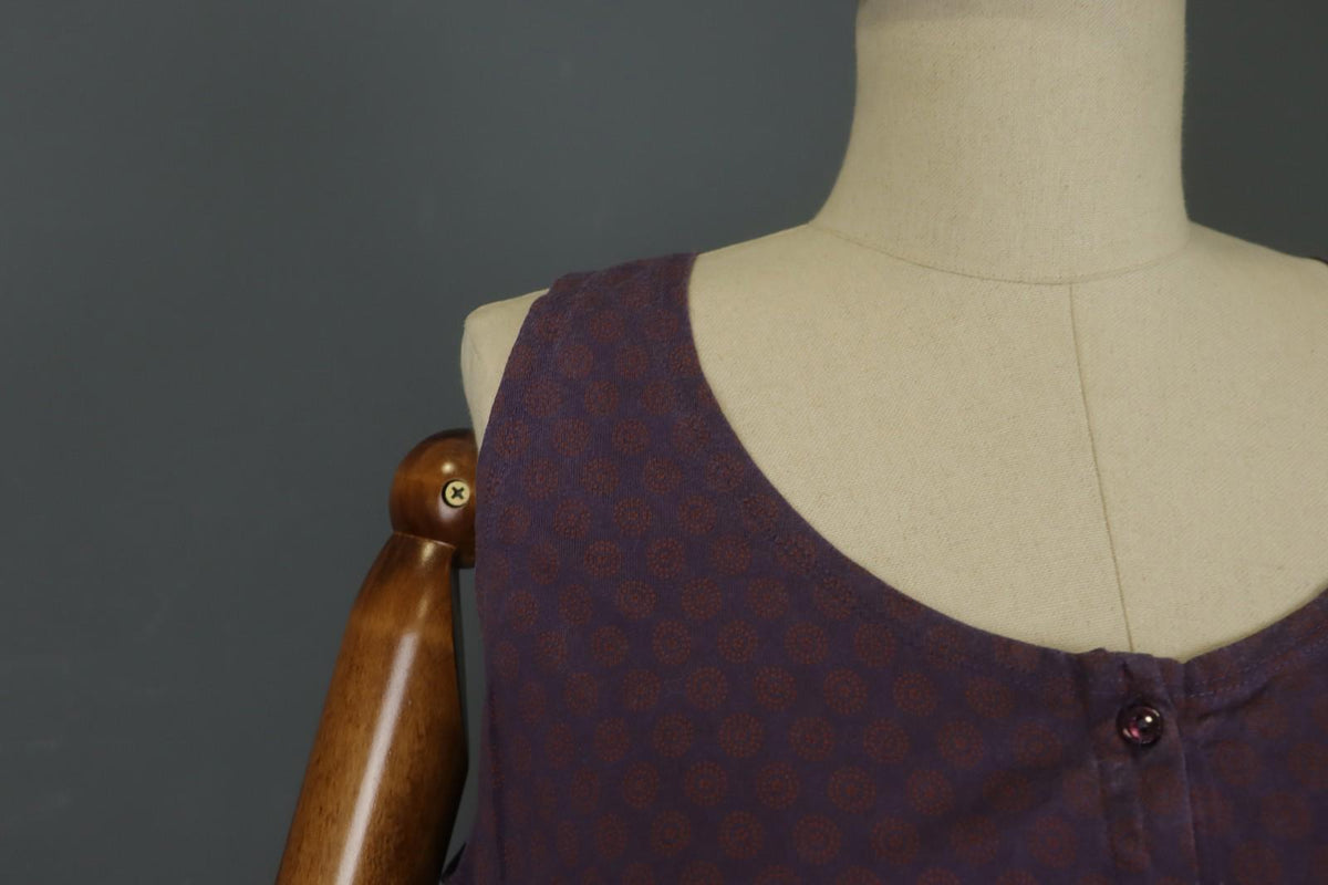 GUDRUN SJODEN Multi Floral 100% Lyocell Sleeveless Button Front Cardigan – Size XL