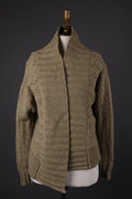 OSKA Brown Wool Knit Long Sleeve Drape Cardigan Sweater – Size 2
