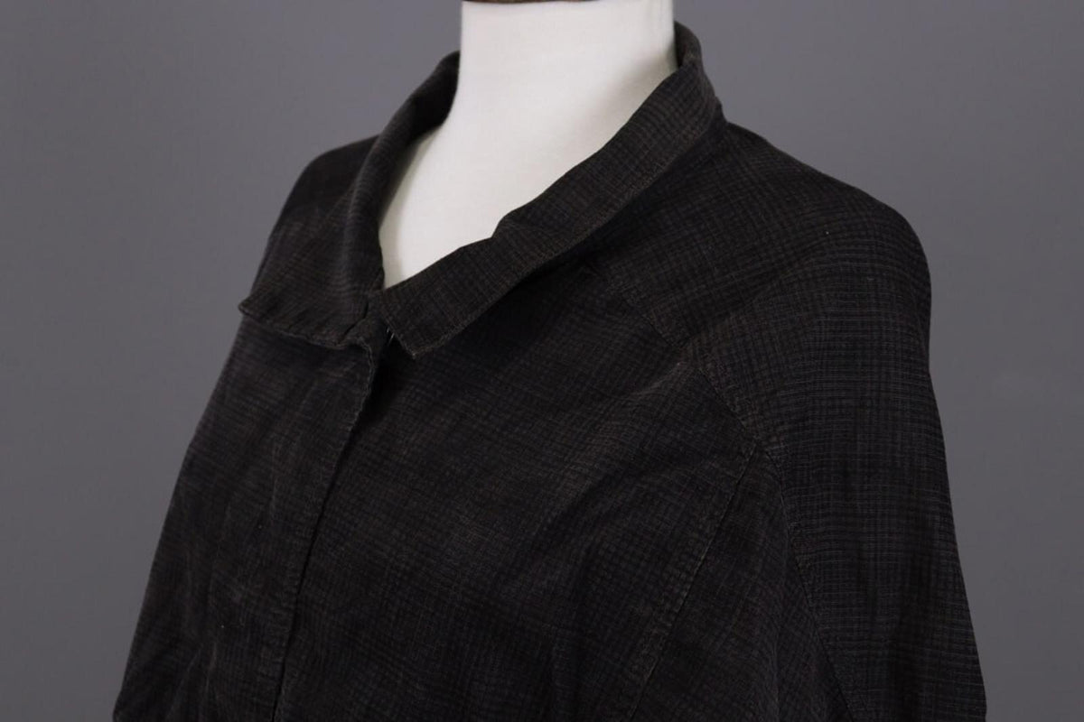 OSKA Brown Check Lagenlook Designer Relaxed Blazer Jacket – Size 3
