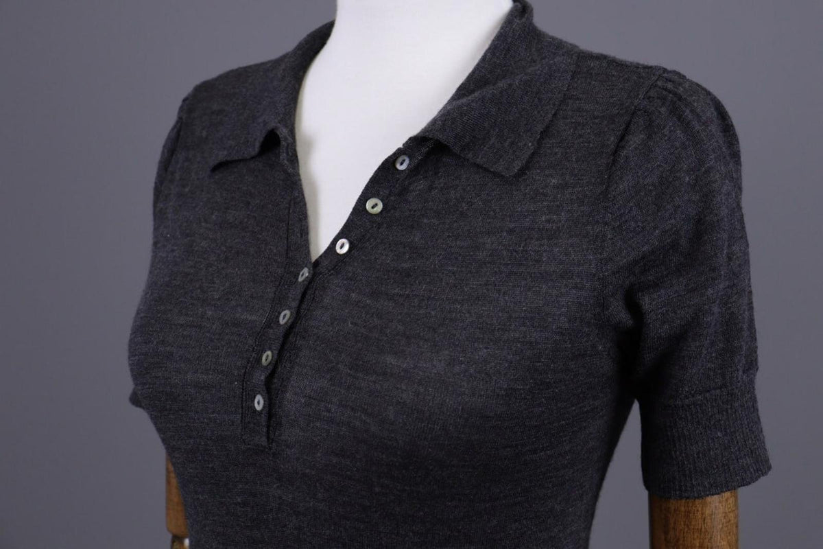 Dolce&Gabbana Gray Henley Short Sleeve Summer Top Shirt – Size M