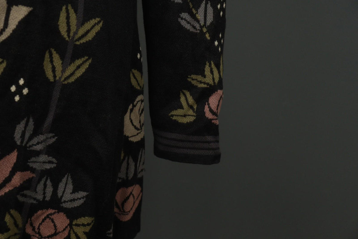 GUDRUN SJÖDEN Multicolor Floral Long Sleeve Button Front Cardigan Sweater – Size M