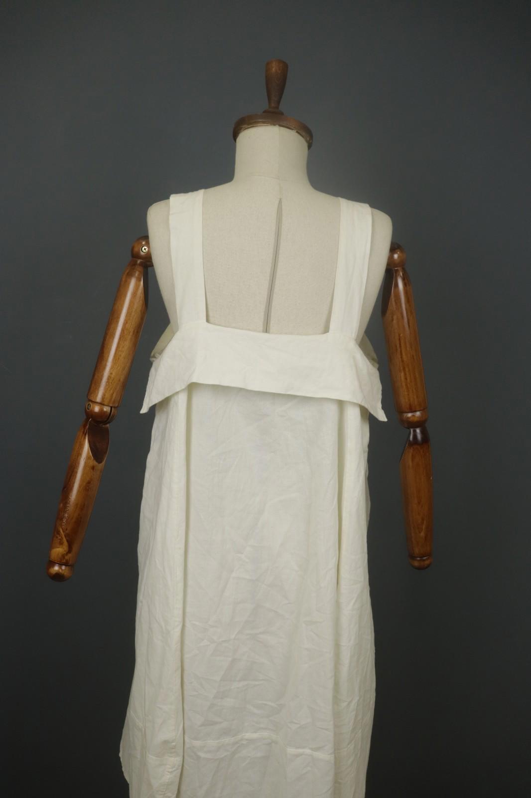 BARBARA LANG Cotton Square Neck Sleeveless Knee Length Pullover Tank Dress Sz L