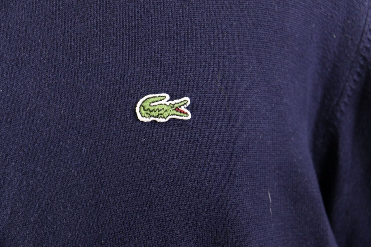 Lacoste Blue Vintage Knit Long Sleeve Sweater – Size FR 8 / US 3XL