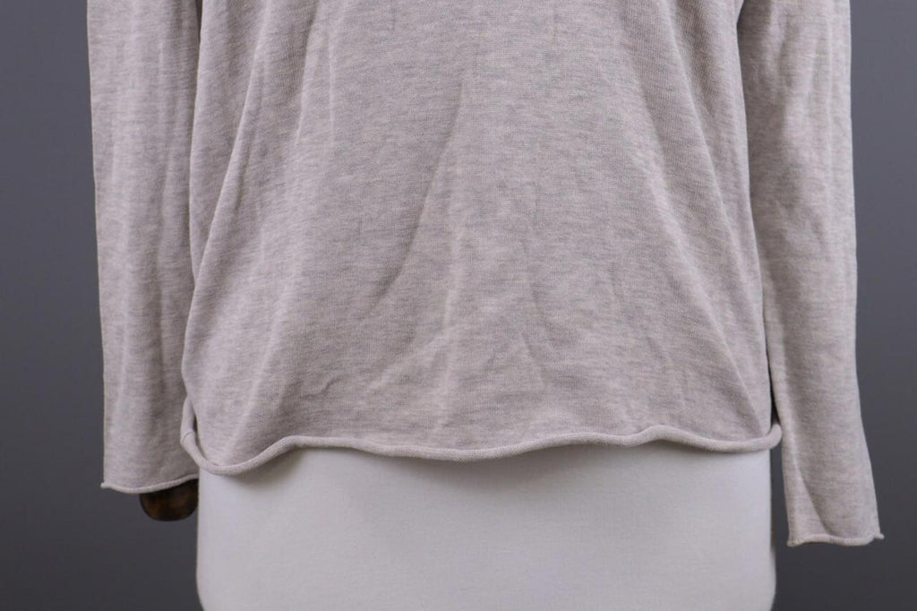 FABIANA FILIPPI Beige Knit V-Neck Relaxed Sweater – Size S