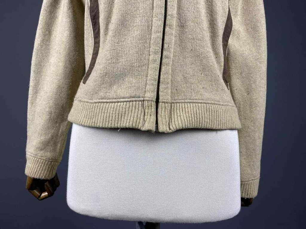 Patagonia USA Beige Wool Full Zip Winter Fleece Sweater – Women's M