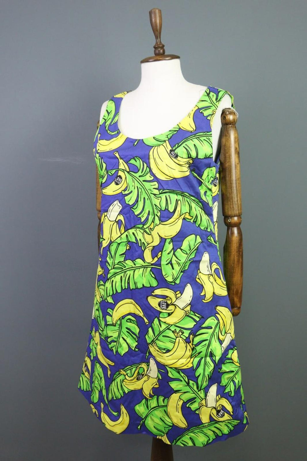 LOVE MOSCHINO Multicolor Fruits Sleeveless A-Line Short Dress – Size US 10 / I 46