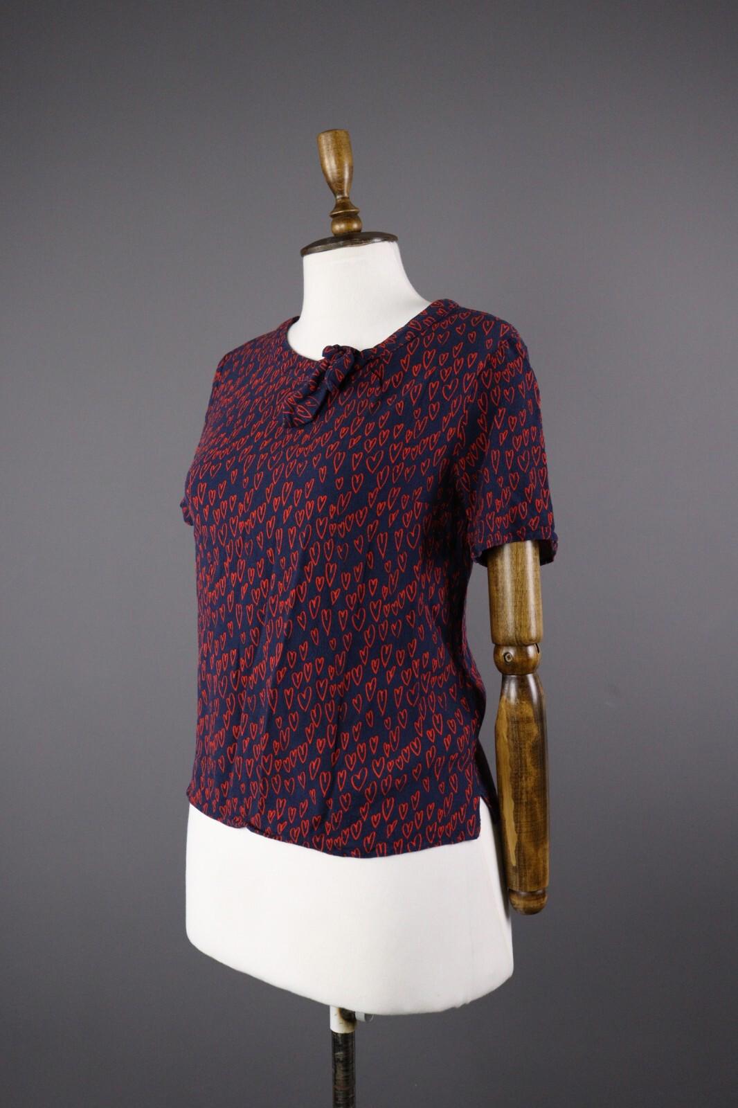 CLAUDIE PIERLOT Multilogo Short Sleeve Blouse Shirt Top – Size 38
