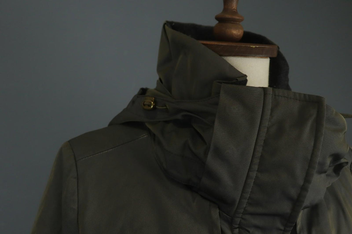MAX MARA WEEKEND Dark Green Long Sleeve Hooded Windbreaker Jacket – Size 42