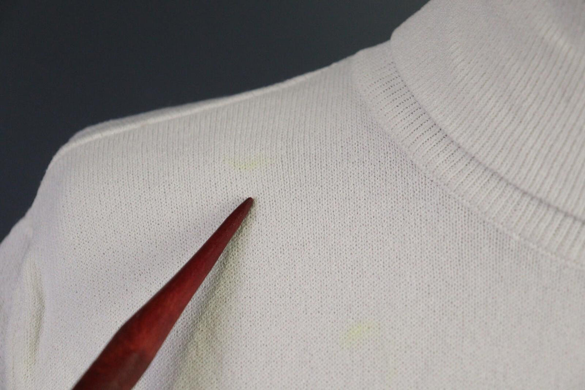 SARAH PACINI White Long Sleeve High Neck Top Blouse Shirt – Size M