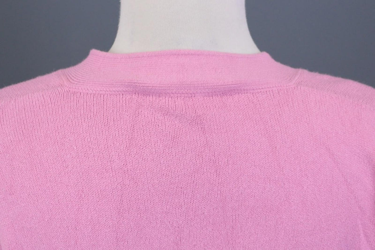 IRIS VON ARNIM Pink Viscose Long Sleeve Button Front Cardigan Sweater – Size L