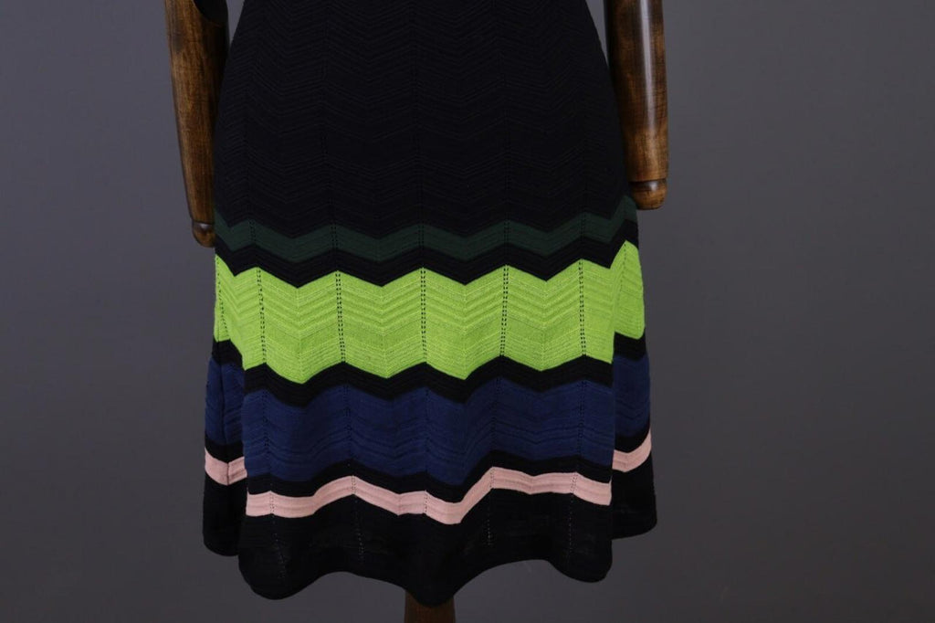 MISSONI Multicolor Striped Sleeveless Knit Bodycon Dress – Size 38