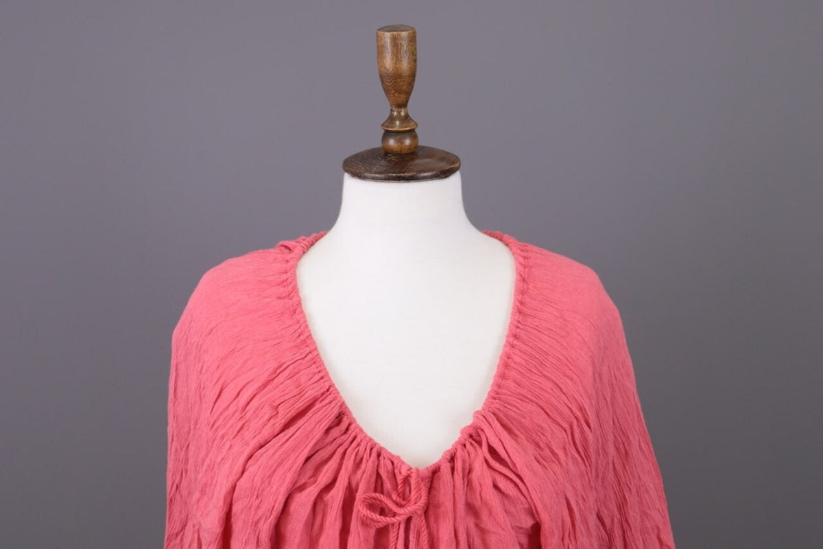 Denim & Supply Ralph Lauren Pink 3/4 Sleeve Drawstring Blouse Top Shirt – Size M