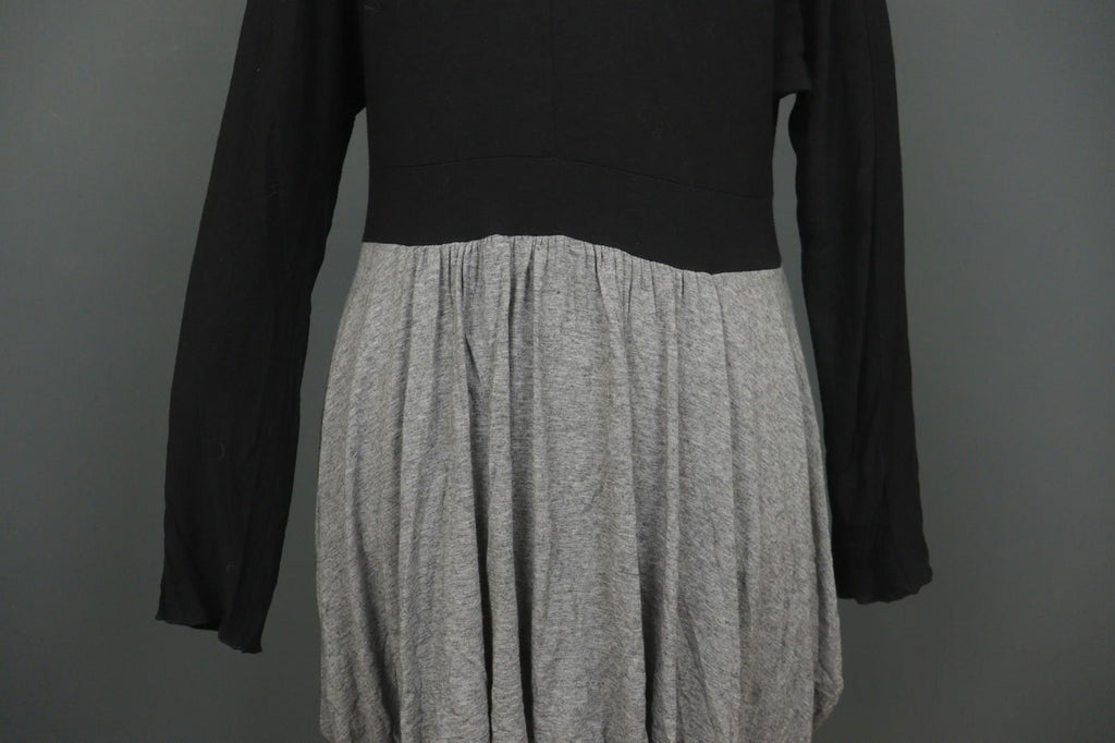 MARIMEKKO RITVA FALLA Black Gray Viscose Knitted Casual Long Sleeve Dress M/L