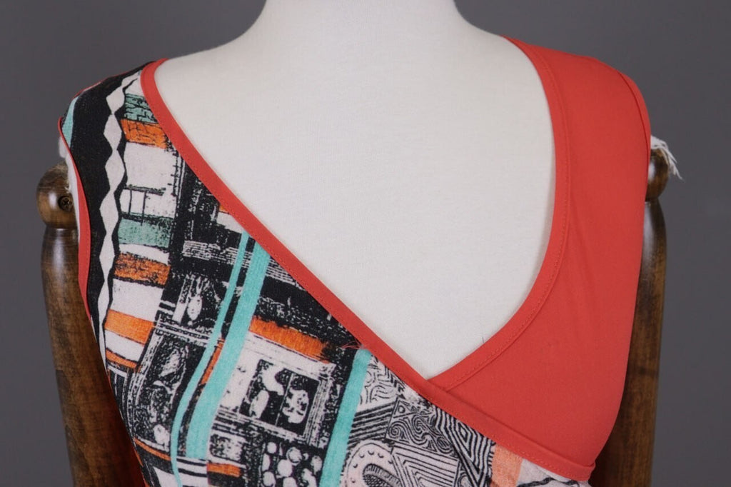 Save The Queen Multicolor Aztec Bodycon Midi Dress – Size M